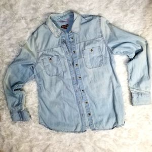 Merona Light Blue Demin Top